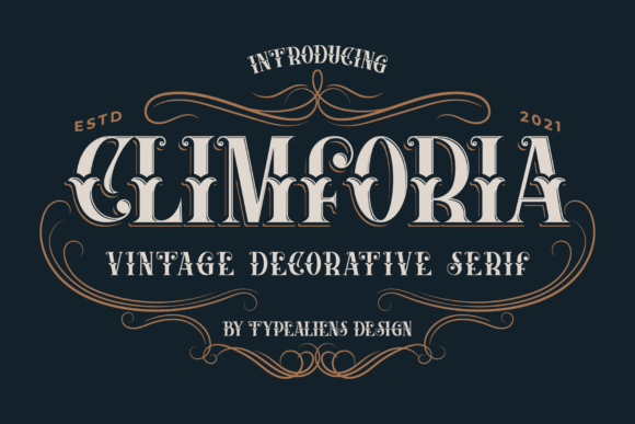Climforia: A Vintage Display Font