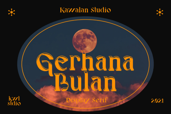 Gerhana Bulan: A Stylish Display Font