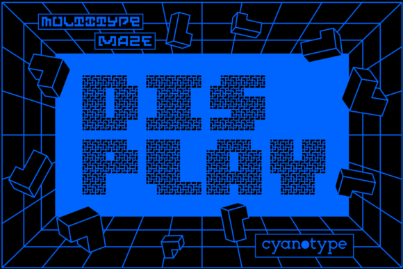 MultiType Maze Display Font