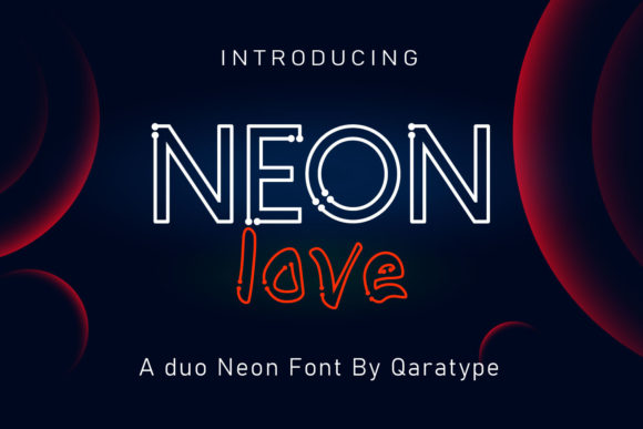 Neon Love: A Bold Display Font for Creative Projects