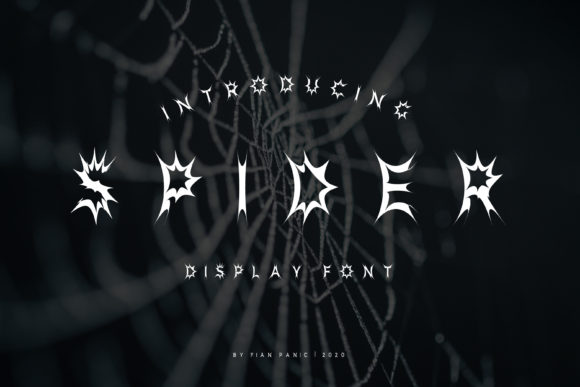 Spider Font for Spooky Design